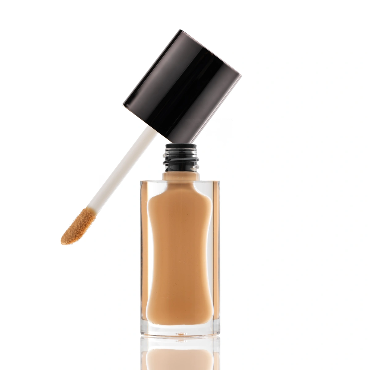 Close up view of private label liquid concealer stick isolated on white